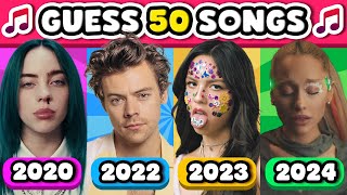 GUESS THE SONG From 2020 to 2024 🎤🎶  Music Quiz Challenge [upl. by Imarej]