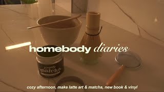 homebody diaries  spend a cozy afternoon at home with me make matcha amp latte vinyl ୧ ‧₊˚ 🍵 ⋅ᰔᩚ [upl. by Raffaello]