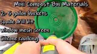 Easy Mini worm compost using 5 Gallon buckets [upl. by Fairfax]