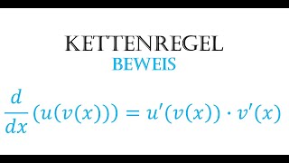 Kettenregel mit Beweis  Ableitung verketteter Funktionen [upl. by Hiltner550]