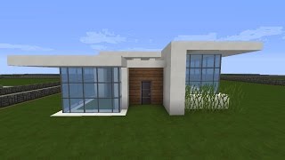 Minecraft modernes Haus Dienstag  fichtenholzweiß bauen  TutorialAnleitung 2016 deutsch [upl. by Amato]