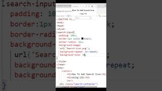 Search Icon Inside Input Text Field CSS HTML css [upl. by Idac]