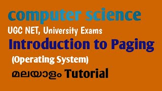 Part2 Introduction To Paging  Operating System  Malayalam Tutorial [upl. by Casavant]