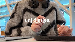 📂uni diaries final exam stress 5am mornings intense cramming skincare unboxing study vlog [upl. by Alhahs]