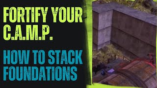 How to STACK Foundations Fallout76 CAMP build [upl. by Atinaj]