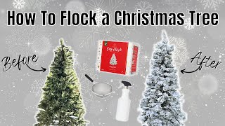 How To Flock any Christmas Tree  DIY Flocking Xmas Trees Tutorial [upl. by Oiramad]