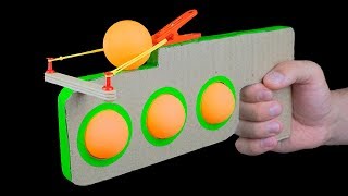 How To Make Ping Pong Ball Gun From Cardboard [upl. by Hawken]