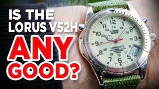 Lorus Lumibrite V52H Analogue Digital Watch Hands on Review  A field watch with a difference [upl. by Babbie]