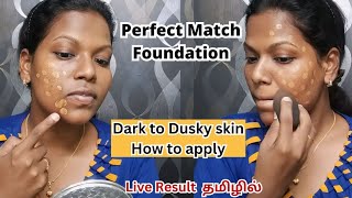 Best foundation for dusky to dark skin tamil 78 hours long stay formulaAll day matte foundation [upl. by Clarey]