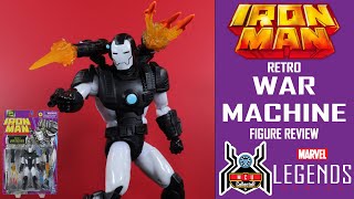 Marvel Legends WAR MACHINE Retro Iron Man Animated Series Cardback Exclusive Figure Review [upl. by Elyod]