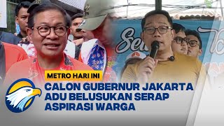 Calon Gubernur Jakarta Adu Belusukan Serap Aspirasi Warga  Metro Hari Ini [upl. by Ydnys]