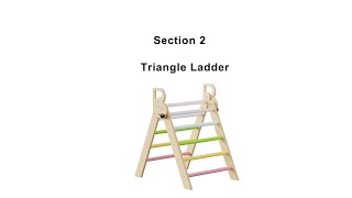 BlueWood Pikler Triangle Set Assembly Video  Section 2 Triangle Ladder  Customer Support [upl. by Etnohs]