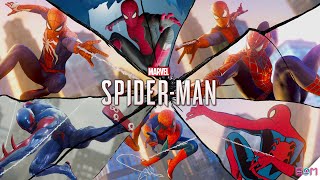 SPIDERMAN PS4  Takedowns and Finishers All 45 Suits [upl. by Nylirrehs182]