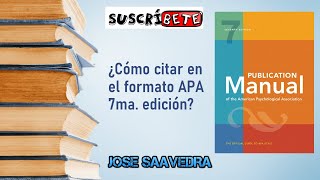 Citas en formato APA séptima edición  Novedades 2020 [upl. by Sanderson]