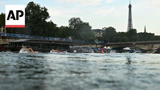 Paris mayor denies Seine River is polluted and denounces ‘fake news’ [upl. by Bergin]