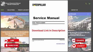 CAT 953C TRACK LOADER SERVICE MANUAL BBX00001 UP [upl. by Dena626]