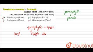 Gametophytic generation is dominanat in [upl. by Strephon502]