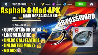 Asphalt 8 Mod Apk All Cars Unlocked Max Pro  Unlimited Money 2024 Latest Version [upl. by Anoet898]