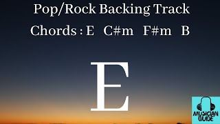 Backing track E Major Pop Rock Soul [upl. by Ayetal169]