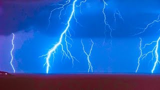 Timelapse of an intense lightningstorm above Samos Island in Greece [upl. by Weinman]