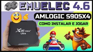 EMUELEC 46 AMLOGIC S905X4  TV BOX X96 MAX ULTRA  Teste e como Instalar Emuelec em amlogic s905x4 [upl. by Acinoryt]