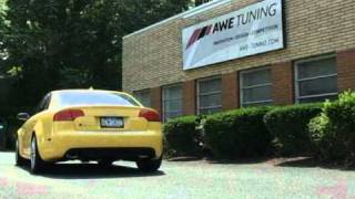 AWE Tuning B7 RS4 Resonated Exhaust with AWE Tuning Downpipes [upl. by Wilde540]