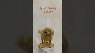 Capturing Nature in Felt FeltedWayGallery Needle Felted Dog Pet sculpture shorts [upl. by Chuu]