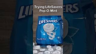 Trying LifeSavers PepOMint  mint review shorts [upl. by Eelsha]