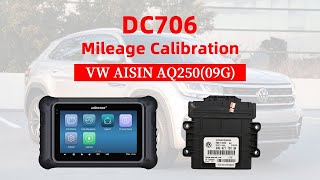 OBDSTAR DC706 VW AISIN AQ250 09G Mileage Calibration OBDII365 [upl. by Tdnerb]