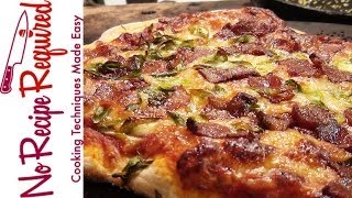 Bacon and Green Onion Pizza  NoRecipeRequiredcom [upl. by Creath]