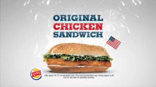 Burger King  Original Chicken Sandwich 4th of July [upl. by Anner]