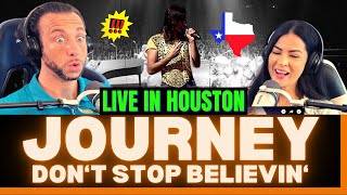 WOW BETTER THAN THE STUDIO First Time Hearing Journey Live  Dont Stop Believin In Houston [upl. by Herbert]