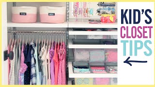 ORGANIZATION  KIDS CLOSET tons of tips [upl. by Xylina584]