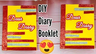 DIY diary booklet for school projectdiary making ideas [upl. by Rosabella706]