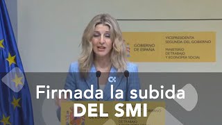 Firmada la subida del SMI y Trabajo abre le negociación sobre la reducción de jornada [upl. by Thurmann]