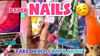 NAILS COMPILATION 💛 paper nails orders packing fake orders  SuperMoonSparkles [upl. by Laveen]