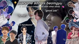 everyone adores beomgyu  beomgyu interaction with other idols [upl. by Yesmar]