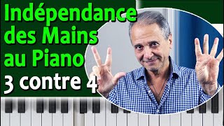 Comment maîtriser lindépendance des mains au piano  les 5 exercices du trois contre quatre Tuto [upl. by Anitsyrc604]