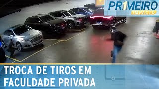 Tentativa de assalto com tiros assusta alunos de faculdade em SP  Primeiro Impacto 200924 [upl. by Selrac]