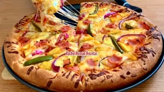 COMO HACER PIZZA 😋CASERA ESPONJADITA FÁCIL Y DELICIOSA🍕 [upl. by Akerahs]