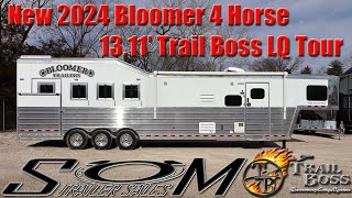 New 2025 Bloomer 4 Horse Trailer with 1311 Trail Boss Living Quarters Tour [upl. by Ym]