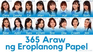 「365 Araw ng Eroplanong Papel」 by MNL48 3rd Single Senbatsu Filipino amp English Lyrics [upl. by Haissem]