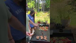 Steak and Fajita Tacos On The Griddle  Grilled Steak and Chicken  Taco Night [upl. by Hsima497]