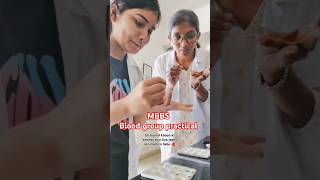 Hematology blood group practical in MBBS MBBS mbbsstudent bloodgroupractical bloodgrouptest [upl. by Theodosia]