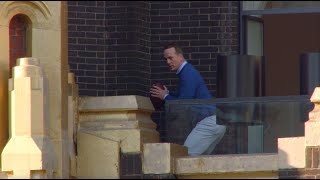 Peyton Manning Throws a Football Off Skyscraper [upl. by Vokay]