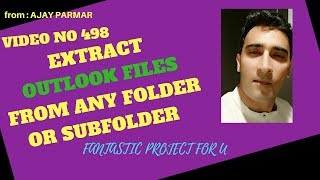 Learn Excel Video 498 VBA  Save outlook files in drive from any folder subfolder [upl. by Sib]