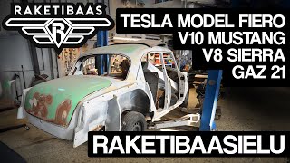 V10 Mustang  GAZ21 Build  Fiero Tesla Swap [upl. by Abbub]