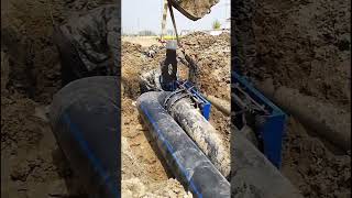 Worker connecting pvc water pipe together with heating tool [upl. by Welch365]