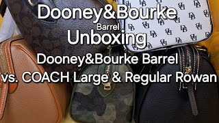 Dooney amp Bourke Unboxing  COACH Large Rowan vs Dooney amp Bourke Barrel dooneyandbourke coachbag [upl. by Cirda]