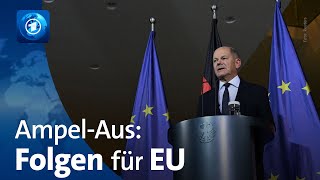 EU fürchtet politische Lähmung durch AmpelAus – NATO setzt auf Scholz [upl. by Assirralc]